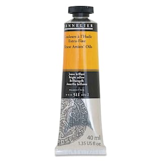 Sennelier Artists' Extra Fine Oil Paint - Bright Yellow, 40 ml tube