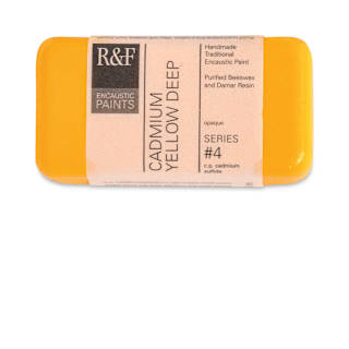 R&F Encaustic Paint Block - Cadmium Yellow Deep, 40 ml block