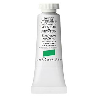 Winsor & Newton Designers Gouache - Brilliant Green, 14 ml tube