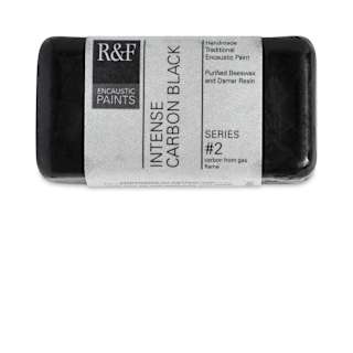 R&F Encaustic Paints - Intense Carbon Black, 40 ml block