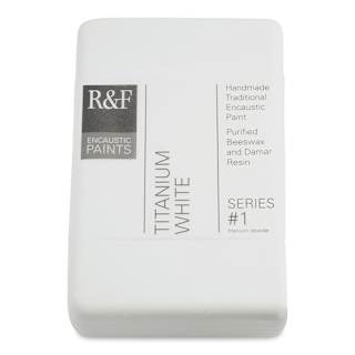 R&F Encaustic Paint Block - Titanium White, 333 ml block