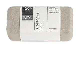 R&F Encaustic Paint Block - Iridescent Pearl, 104 ml block