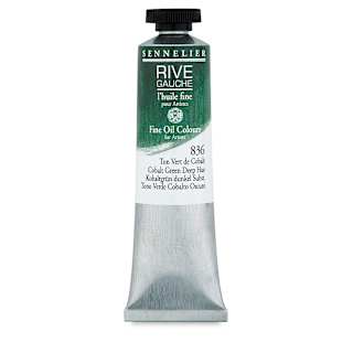 Sennelier Rive Gauche Artists Oil Color - Cobalt Green Deep Hue, 40 ml