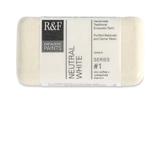 R&F Encaustic Paint Block - Neutral White, 40 ml block