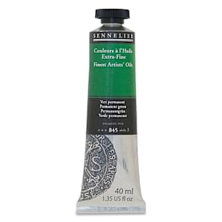 Sennelier Artists' Extra Fine Oil Paint - Permanent Green, 40 ml tube