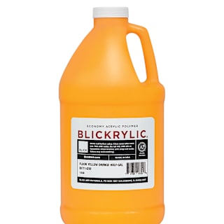 Blickrylic Student Acrylics - Fluorescent Yellow Orange, Half Gallon