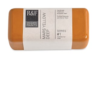 R&F Encaustic Paint Block - Mars Yellow Deep, 104 ml block