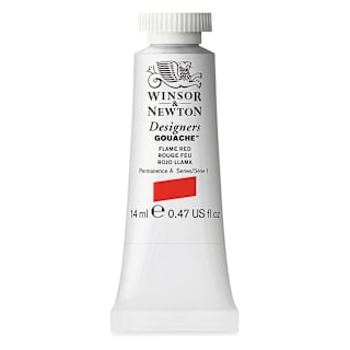 Winsor & Newton Designers Gouache - Flame Red, 14 ml tube