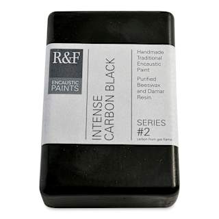 R&F Encaustic Paint Block - Intense Carbon Black, 333 ml block
