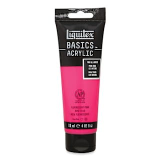 Liquitex Basics - Fluorescent Pink, 4 oz tube