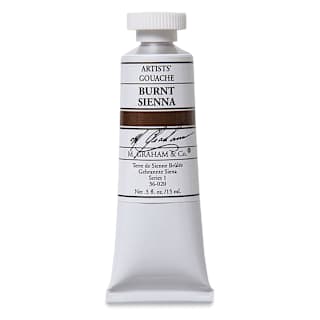 M. Graham Artists' Gouache - Burnt Sienna, 15 ml tube