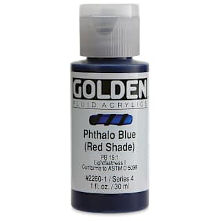 Golden : Fluid : Acrylic Paint : 30ml (1oz) : Phthalo Blue Red Shade