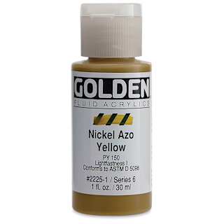 Golden : Fluid : Acrylic Paint : 30ml (1oz) : Nickel Azo Yellow
