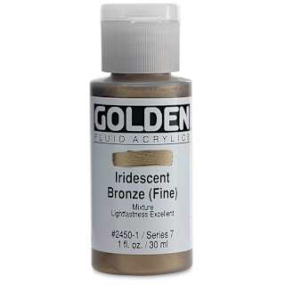 Golden Fluid Acrylics - Iridescent Bronze (Fine), 1 oz bottle