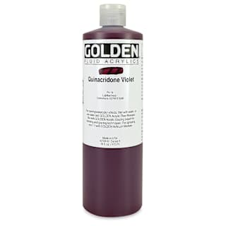 Golden Fluid Acrylics - Quinacridone Violet, 16 oz bottle
