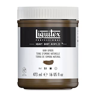 Liquitex Heavy Body Artist Acrylics - Raw Umber, 16 oz Jar