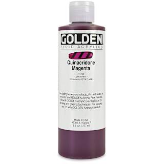 Golden Fluid Acrylics -Quinacridone Magenta, 8 oz bottle