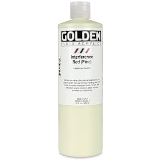 Golden Fluid Acrylics - Interference Red (Fine), 16 oz bottle