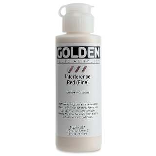 Golden Fluid Acrylics - Interference Red (Fine), 4 oz bottle