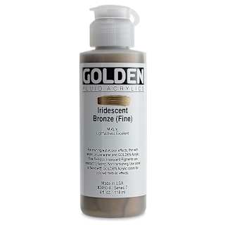Golden Fluid Acrylics - Iridescent Bronze (Fine), 4 oz bottle