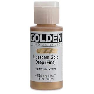 Golden Fluid Acrylics - Iridescent Gold Deep (Fine), 1 oz bottle