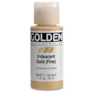 Golden Fluid Acrylics - Iridescent Gold (Fine), 1 oz bottle