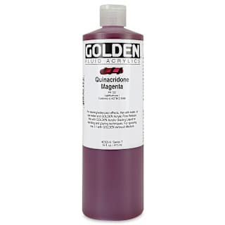 Golden : Fluid : Acrylic Paint : 473ml (16oz) : Quinacridone Magenta