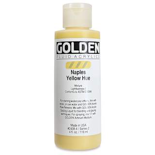 Golden Fluid Acrylics - Naples Yellow Historical Hue, 4 oz bottle