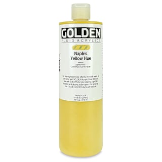 Golden Fluid Acrylics - Naples Yellow Historical Hue, 16 oz bottle