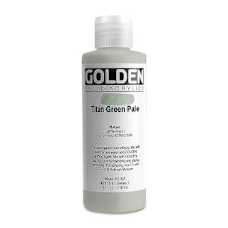 Golden Fluid Acrylics - Titan Green Pale, 4 oz bottle
