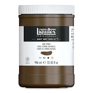 Liquitex Heavy Body Artist Acrylics - Raw Umber, 32 oz Jar