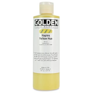 Golden Fluid Acrylics - Naples Yellow Historical Hue, 8 oz bottle