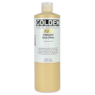 Golden Fluid Acrylics - Iridescent Gold (Fine), 16 oz bottle