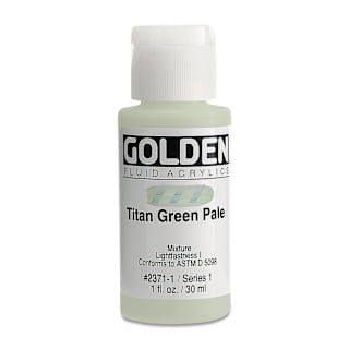 Golden Fluid Acrylics - Titan Green Pale, 1 oz bottle
