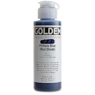Golden Fluid Acrylics - Phthalo Blue (Red Shade), 4 oz bottle
