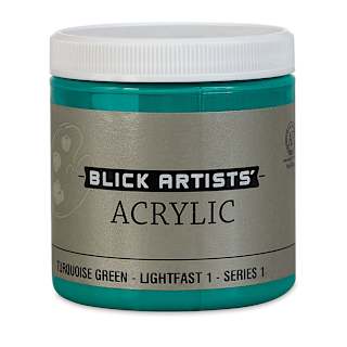 Blick Artists' Acrylic - Turquoise Green, 8 oz jar