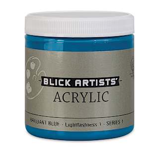 Blick Artists' Acrylic - Brilliant Blue, 8 oz jar