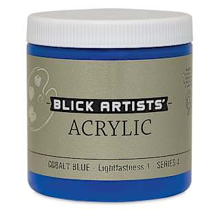 Blick Artists' Acrylic - Cobalt Blue, 8 oz jar