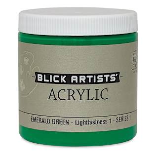 Blick Artists' Acrylic - Emerald Green, 8 oz jar