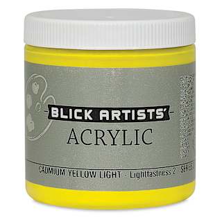 Blick Artists' Acrylic - Cadmium Yellow Light, 8 oz jar