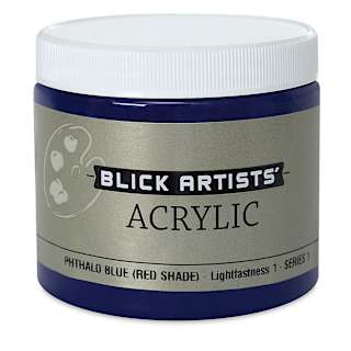 Blick Artists' Acrylic - Phthalo Blue (Red Shade), 16 oz jar