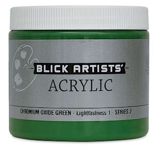 Blick Artists' Acrylic - Chromium Oxide Green, 16 oz jar