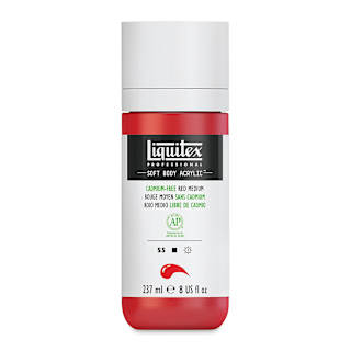 Liquitex Soft Body Artist Acrylics - Cadmium-Free Red Medium, 237 ml