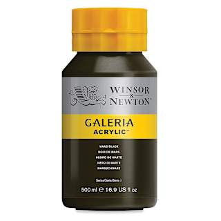 Winsor & Newton Galeria Flow Acrylics - Mars Black, 500 ml tube