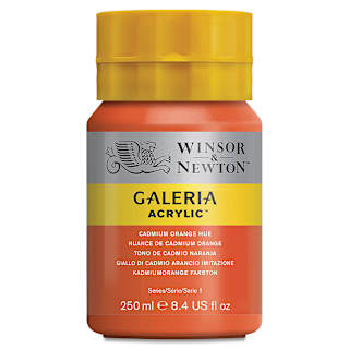 Winsor & Newton Galeria Flow Acrylics - Cadmium Orange Hue, 250 ml tube