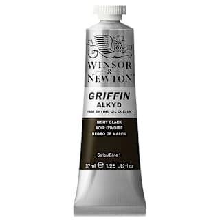 Winsor & Newton Griffin Alkyds - Ivory Black, 37 ml tube