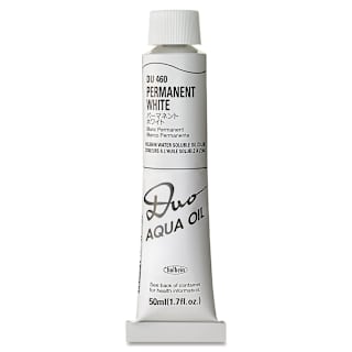 Holbein Duo Aqua Water Soluble Oils - Permanent White, 50 ml tube