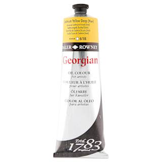 Daler-Rowney Georgian Oil Color - Cadmium Yellow Deep Hue, 225 ml tube