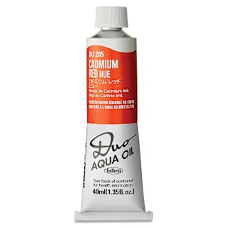 Holbein Duo Aqua Water Soluble Oils - Cadmium Red Hue, 40 ml
