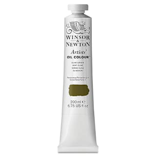 Winsor & Newton Artists' Oil Color - Olive Green, 200 ml tube
